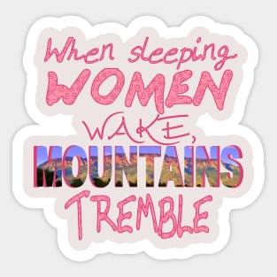 Sleeping Women Wake Sticker